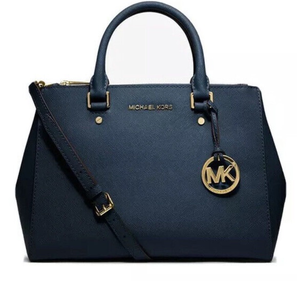 Michael Kors Sutton Medium Black Saffiano Leather Satchel - Picture 4 of 4